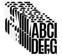 Bekecidi Calcomanías de vinilo de 5 pulgadas grandes, 12 hojas autoadhesivas de letras adhesivas para números, calcomanías impermeables del alfabeto negro para carteles, ventanas, buzones, camiones