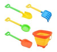 Bekecidi Divertido Juego de Pala y Barril de Playa, Juego de 5 Piezas, Juguetes de Arena Plegables y Coloridos para niños, Que Son Muy adecuados para Fiestas en la Playa y Juegos en la Nieve.