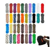 Bekecidi - Lote de 36 correas de escalada paracordes, 4 mm, pulsera de | Paracord 4mm Multicolor Interiores 3.1m Multifunción Paracord Corderie DIY Tienda Supervivencia Camping Ocio Creativo