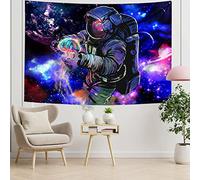 Bekeify Tapiz para colgar en la pared Tapiz trippy para sala de estar, 150 x 130 pulgadas, tapistería espacial, tapices de astronauta sin rastros, decoración de pared, arte tapiz psicodélico hippie