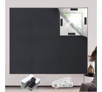 Bekeify Tela Oscurecedora Portátil 200×145cm Estor Opaco de Aislamiento Térmico Cortar a Voluntad para Bloquear la luz Apto para Todo Tipo de Ventanas con Regla Blanda y 30 Cinta de Gancho