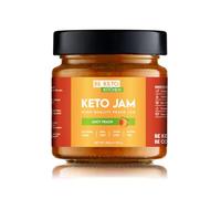 BeKeto Keto Mermelada - Melocotón jugoso de 200 g de mermelada apta para Keto baja en carbohidratos, vegana, sin gluten, natural y completamente libre de azúcar.