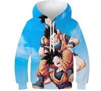 BEKGZYXWM Sudadera JoJo's, Minions & Dragon Ball Gráfica 3DGoku, Vegeta - Tejido Suave, Diseño Elegante, Ideal para Uso Diario, Sesiones De Juego & Convenciones De Anime8-10Y
