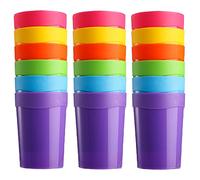 Bekith 18PC Reutilizable Vaso de plástico BPA 6 Colores, 400ml