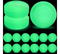 Bekith Paquete de 16 discos de hockey que brillan en la oscuridad, discos de hockey sobre hielo para práctica y entrenamiento clásico, diámetro de 2.8 pulgadas, grosor de 0.9 pulgadas