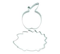 BekkiB - Juego de 2 Molde Galletas Cortadores ''Erizo con manzana'' de Acero Inoxidable, Apto para Lavavajillas - 2512