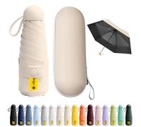 BEKKLPOU Mini Paraguas De Bolsillo, Paraguas Plegable Antiviento, Paraguas Para El Sol, Mini Paraguas, Desplazamientos Diarios, Unisex (Amarillo Jade)