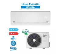 Beko BEHPG095 + BEHPG096 Aire Acondicionado 9000Btu A++/A+ 2,6Kw Evolutio WiFi, R32 Inverter, Blanco - Novedad
