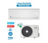 Beko BEHPG120 + BEHPG121 Aire Acondicionado 12000Btu 3,5Kw WIFI Evolutio 2024, R32 Inverter, Blanco