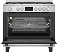 BEKO BGM11226EX COCINA DE GAS 90x60 5FUEGOS + HORNO ELÉCTRICO DE ACERO INOXID...