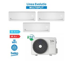 Beko BGMPO271 + BGMPI 095-095-125 Set de Aire Acondicionado TrialSplit Evolutio 2025 WiFi 9+9+12Btu 7,9Kw Inv R32