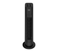 Beko EFW5300B - Ventilador de torre mecánico, 35 W, 3 velocidades, oscilación 60°, temporizador 2h, negro