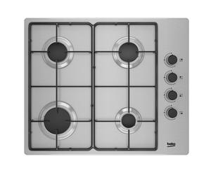 Beko HIGG 64103 SX Encimera de Gas Butano 4 Zonas Acero Inoxidable