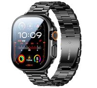 Bekomo Compatible con Apple Watch Band de 49 mm, 46 mm, 44 mm, 45 mm, 42 mm, 40 mm, 38 mm, 41 mm, correas de acero inoxidable para iWatch con 2 fundas de pantalla de vidrio templado para Series 10/9