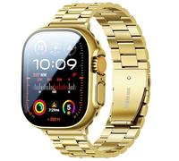 Bekomo Compatible con Apple Watch Band de 49 mm, 46 mm, 44 mm, 45 mm, 42 mm, 40 mm, 38 mm, 41 mm, correas de acero inoxidable para iWatch con 2 fundas de pantalla de vidrio templado para Series 10/9