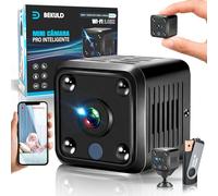 Bekuld Super Pack De Mini Camara Espia 2k Full HD + Soporte + Lector de Tarjetas | Camaras Espias Camufladas con Vision Nocturna y Detección de Movimiento 2.4GHz | Camara Oculta App (iOS/Android)