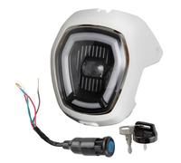 Bekuyu Carenado Luz Delantera Motocicleta Conjunto Faro Delantero De 12V Para NAVI 2017 2018 2019 2020 2021 Faro De Motocicleta(Blanco)