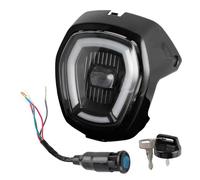Bekuyu Carenado Luz Delantera Motocicleta Conjunto Faro Delantero De 12V Para NAVI 2017 2018 2019 2020 2021 Faro De Motocicleta(Black)