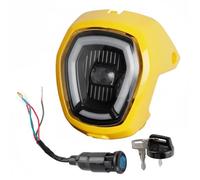 Bekuyu Carenado Luz Delantera Motocicleta Conjunto Faro Delantero De 12V Para NAVI 2017 2018 2019 2020 2021 Faro De Motocicleta(Amarillo)