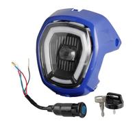 Bekuyu Carenado Luz Delantera Motocicleta Conjunto Faro Delantero De 12V Para NAVI 2017 2018 2019 2020 2021 Faro De Motocicleta(Blue)