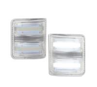 Bekuyu Indicador Espejo Lateral Intermitente Lateral LED Amarillo Ámbar Para Ford F250 F350 F450 F550 2008-2016(Clear Lens White)