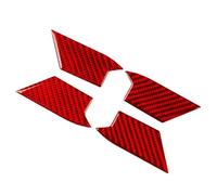 Bekuyu Tirador Puerta Interior Coche Embellecedor Cubierta Cuenco Para Manija Puerta Fibra Carbono 4 Piezas Para VW Para Golf 8 MK8 2021 2022 2023(Carbon Fiber Red)