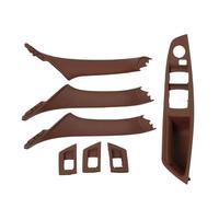 Bekuyu Tirador Puerta Interior Coche Para F10 F11 F18 520 523 525 528 530 RHD Juego Manijas Panel Interruptor Ventana Puerta Conductor Interior Derecho(Brown 1)