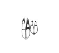 Bekuyu Tirador Puerta Interior Coche Para Seat Para Leon 2013-2020 LHD/RHD Panel Regulador De Ventanilla De Coche Pegatina Embellecedora Interior(RHD Black Carbon)