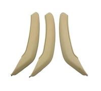 Bekuyu Tirador Puerta Interior Coche Para X3 X4 F25 F26 2010-2016 LHD RHD Izquierda Derecha Interior Coche Tirador Puerta Pasajero Manija Embellecedor Cuero(RHD SET Beige)