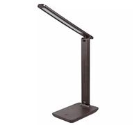 BEL AIR HOME - Flexo LED 5W Táctil - Protección Ocular MOBIL - Base de Carga Inalámbrica para Smartphone - 3 Temperaturas de Luz - Diseño Moderno - Ideal para Escritorio y Estudio (MARRÓN)
