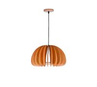 BEL AIR HOME Lámpara Colgante JAIPUR (35cm Diámetro) | Altura regulable,Madera Natural, 1xE-27, estilo bohemio, para comedor, salón o dormitorio (BOMBILLA NO INCLUIDA)