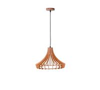 BEL AIR HOME Lámpara Colgante MANILA 35 CM de madera, altura ajustable, estilo bohemio, luz ambiental para comedor, salón o dormitorio, fácil montaje, diseño natural
