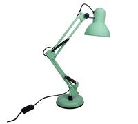 BEL AIR HOME Lámpara de Escritorio ANTIGONA Articulada Verde mate | 1xE27 (BOMBILLA NO INCLUIDA) - Diseño Vintage Retro. Altura ajustable 34-67 cm, ideal para oficina y hogar.