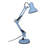 BEL AIR HOME - Lámpara de Escritorio LED Articulada Flexo Antigona | Diseño Vintage Retro | Altura Ajustable 34-67 cm | Metal Resistente | Ideal para Oficina y Hogar (AZUL MATE)