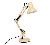 BEL AIR HOME - Lámpara de Escritorio LED Articulada Flexo Antigona | Diseño Vintage Retro | Altura Ajustable 34-67 cm | Metal Resistente | Ideal para Oficina y Hogar, (AMARILLO MATE)