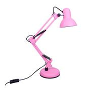 BEL AIR HOME - Lámpara de Escritorio LED Articulada Flexo Antigona | Diseño Vintage Retro | Altura Ajustable 34-67 cm | Metal Resistente | Ideal para Oficina y Hogar (ROSA MATE)