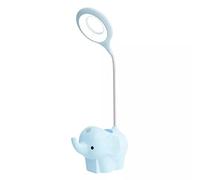 BEL AIR HOME - Lámpara de Escritorio Led Táctil 5W con batería, diseño de elefante infantil y 3 temperaturas de luz, ideal para teletrabajo, estudio y dormir (AZUL)