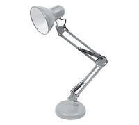 BEL AIR HOME - Lámpara de Escritorio LED Vintage Retro Articulada | Flexo Antigona Ajustable para Estudio y Lectura | Iluminación E27, Plata, Metal