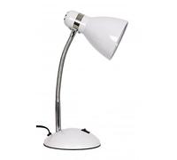 BEL AIR HOME - Lámpara de Escritorio PISA, Flexo para Mesa de Trabajo o Mesita de Noche de Metal con Interruptor ON/OFF, 1xE27 (BOMBILLA NO INCLUIDA) (BLANCO)