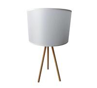 BEL AIR HOME - Lámpara de Mesa NAPOLI - Cable Eléctrico con Enchufe Tipo C | Diseño Elegante, Fácil Montaje, Compatible con Bombilla E27 | para Salón, Dormitorio o Estudio (BLANCO)