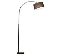 BEL AIR HOME | Lámpara de pie CAPRI | Altura regulable hasta 126cm, Cromo/Negro, metal lacado | Cabezal orientable, flexo alto, compatible E27 | Iluminación adaptable para lectura y salón