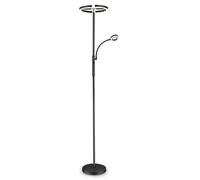 BEL AIR HOME - Lámpara de Pie de Salón IRIS - Led 20W+7W con Dimmer, 3000K 4000K 6500K, Diseño Moderno en Metal Negro, Protección Ocular y Altura de 175.8cm