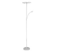 BEL AIR HOME - Lámpara de Pie de Salón IRIS - Led 20W+7W con Dimmer, 3000K 4000K 6500K, Diseño Moderno, Protección Ocular y Altura de 175.8cm (BLANCO)