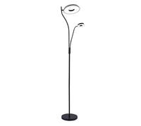 BEL AIR HOME - Lámpara de Pie de Salón Led 28W+7W con Dimmer, GENOVA 3000K 4000K 6500K, Diseño Moderno en Metal, Protección Ocular y Altura de 172cm, Negro