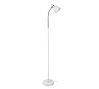 BEL AIR HOME Lámpara de pie MEGARA Blanco | Altura 155 cm, 1xE27, brazo ajustable, Iluminación para sala, dormitorio o comedor (BOMBILLA NO INCLUIDA)