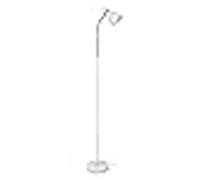BEL AIR HOME - Pie de Salón Megara - Blanco de Metal - 155 cm de altura - Portalámparas E-27 para iluminar cualquier espacio de manera versátil y elegante (NEGRO)