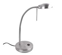 BEL AIR HOME - Lámpara de sobremesa STUDIO con bombilla LED incluida y cuerpo central flexible para dirigir la luz - Disponible en 2 acabados - 43 cm de alto y 28 cm de diámetro