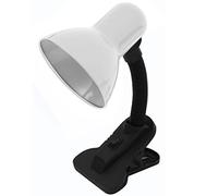 BEL AIR HOME - Lámpara Flexo con pinza de escritorio DEDALO - ideal para zonas de lectura y escritorios - Portalámparas E-27 cualquier bombilla E-27 (METAL BLANCO)