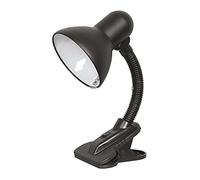 BEL AIR HOME Lámpara flexo escritorio con pinza DEDALO, brazo ajustable, metal negro, portalámparas E-27, interruptor de alternancia, para lectura y oficina