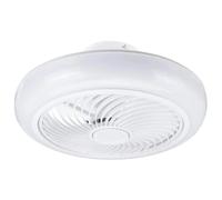 BEL AIR HOME - Plafón Ventilador + Calefactor de Cerámica PTC Plafón de Techo VULCANO Y TEIDE 72W Luz Led Motor DC